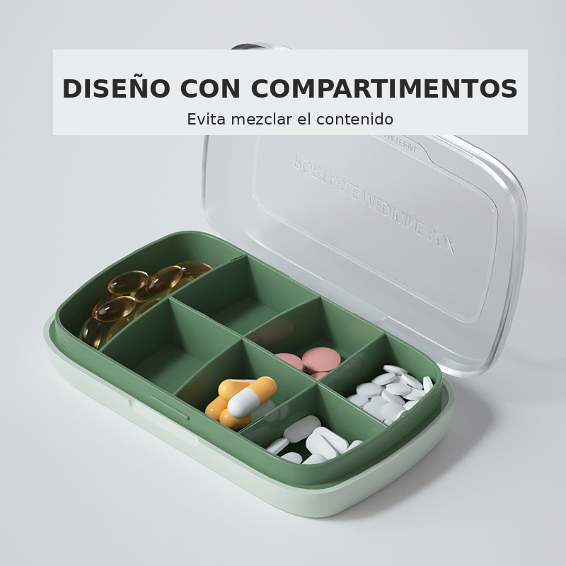 Pastillero Semanal Portátil con Compartimentos