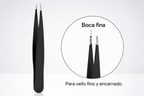 Pinzas de Precisión para Cejas y Vello Encarnado – Acero Inoxidable