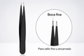Pinzas de Precisión para Cejas y Vello Encarnado – Acero Inoxidable