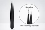 Pinzas de Precisión para Cejas y Vello Encarnado – Acero Inoxidable