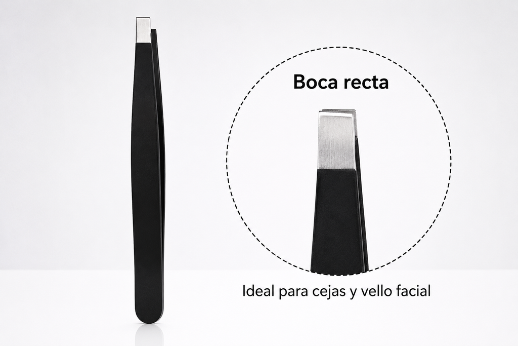 Pinzas de Precisión para Cejas y Vello Encarnado – Acero Inoxidable