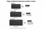 Alfombra Antideslizante 3D Efecto Piedra – Suave, Absorbente y Acolchada