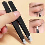 Pinzas de Precisión para Cejas y Vello Encarnado – Acero Inoxidable