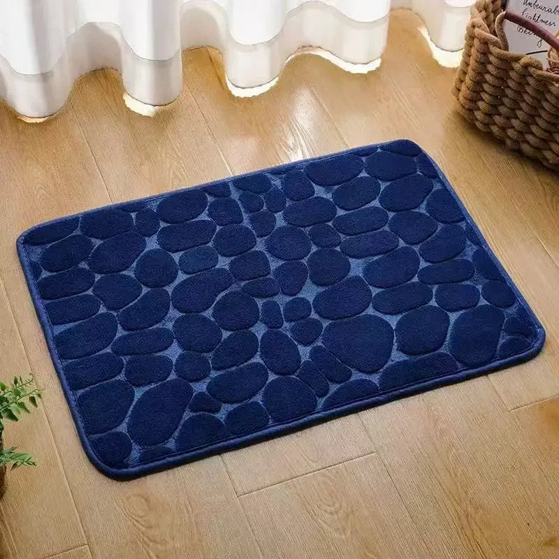 Alfombra Antideslizante 3D Efecto Piedra – Suave, Absorbente y Acolchada